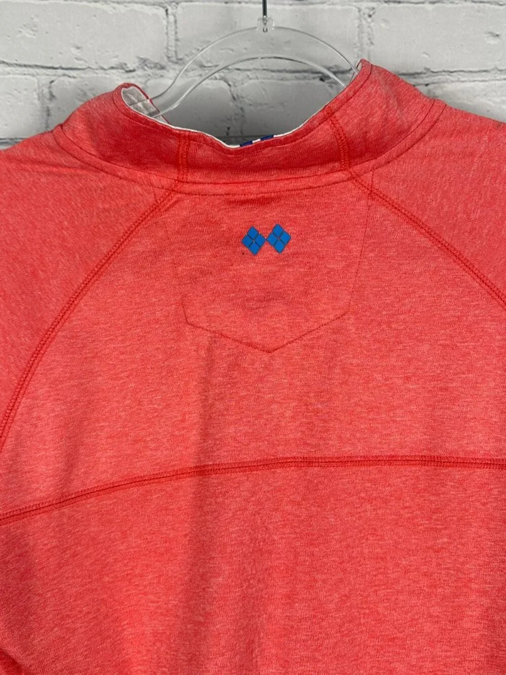 Robert‎ Graham X Men's Quarter Zip Lightweight Golf Pullover, Size Medium, Coral